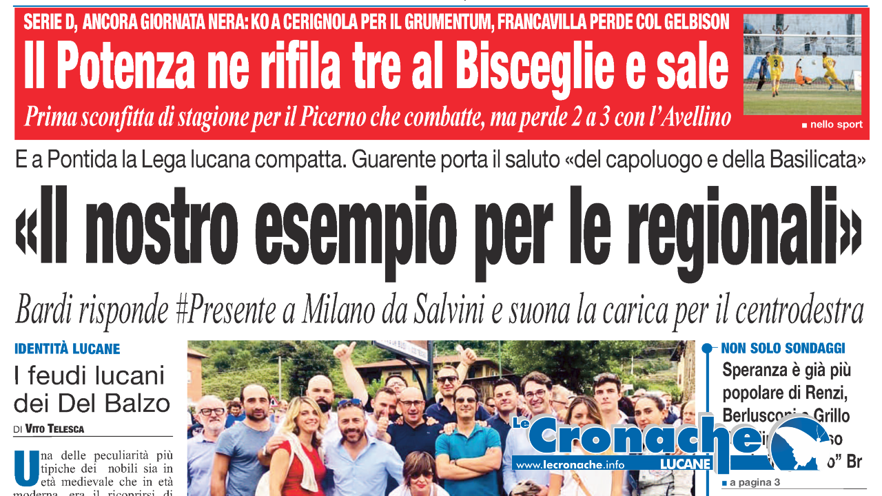 L'edizione del 16 settembre 2019