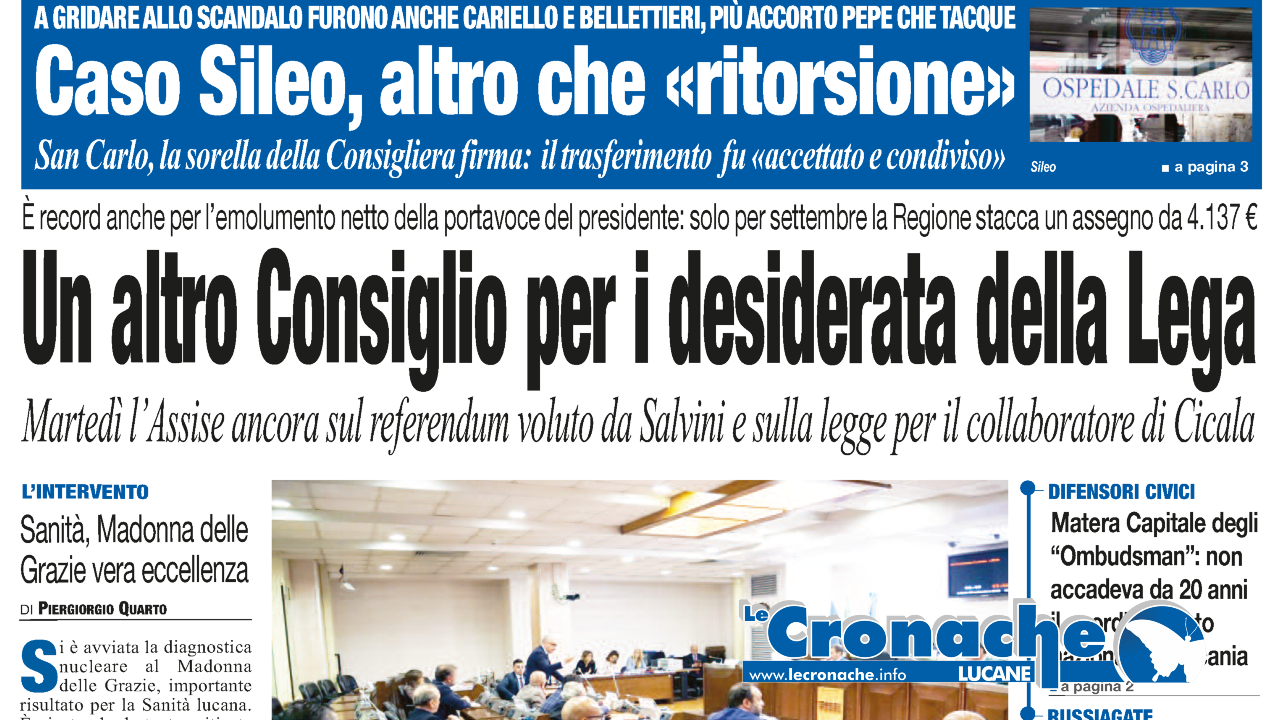 L'edizione del 26 ottobre 2019