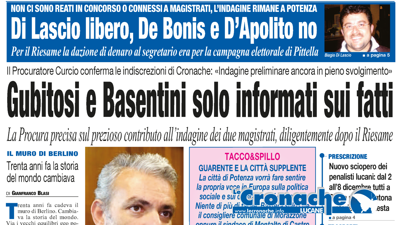 L'edizione del 9 novembre 2019