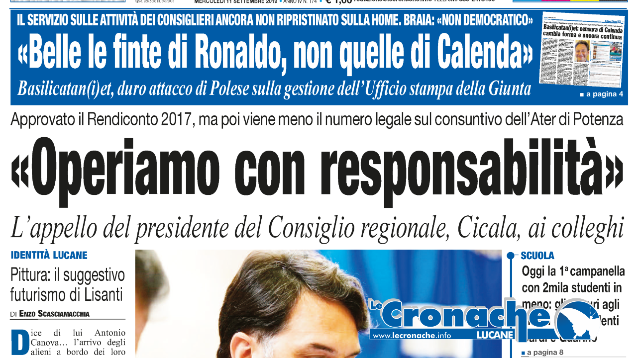 L'edizione del 11 settembre 2019