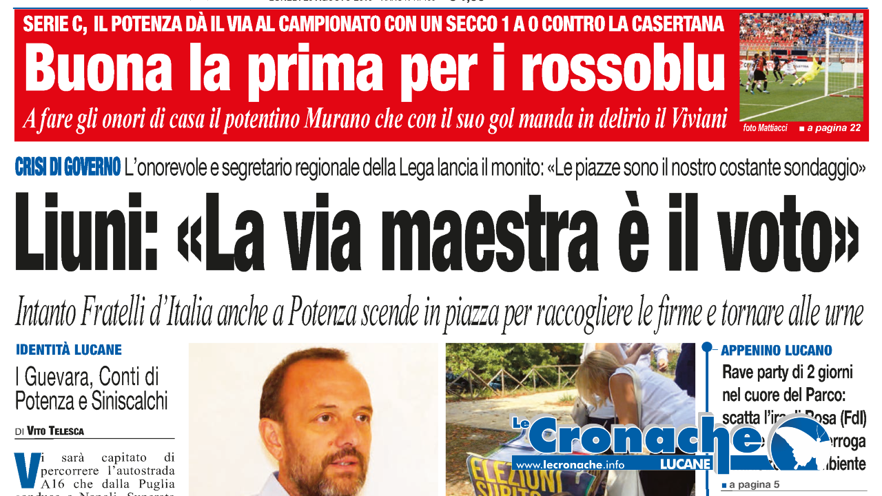 L'edizione del 26 agosto 2019