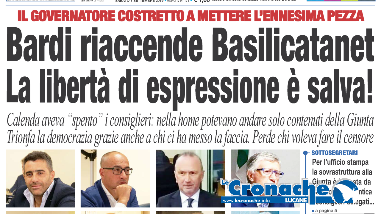 L'edizione del 7 settembre 2019