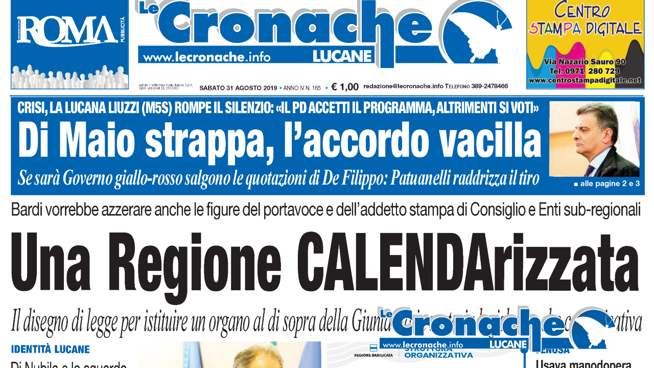 L'edizione del 31 agosto 2019