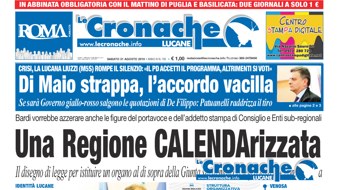 L'edizione del 14 settembre 2019