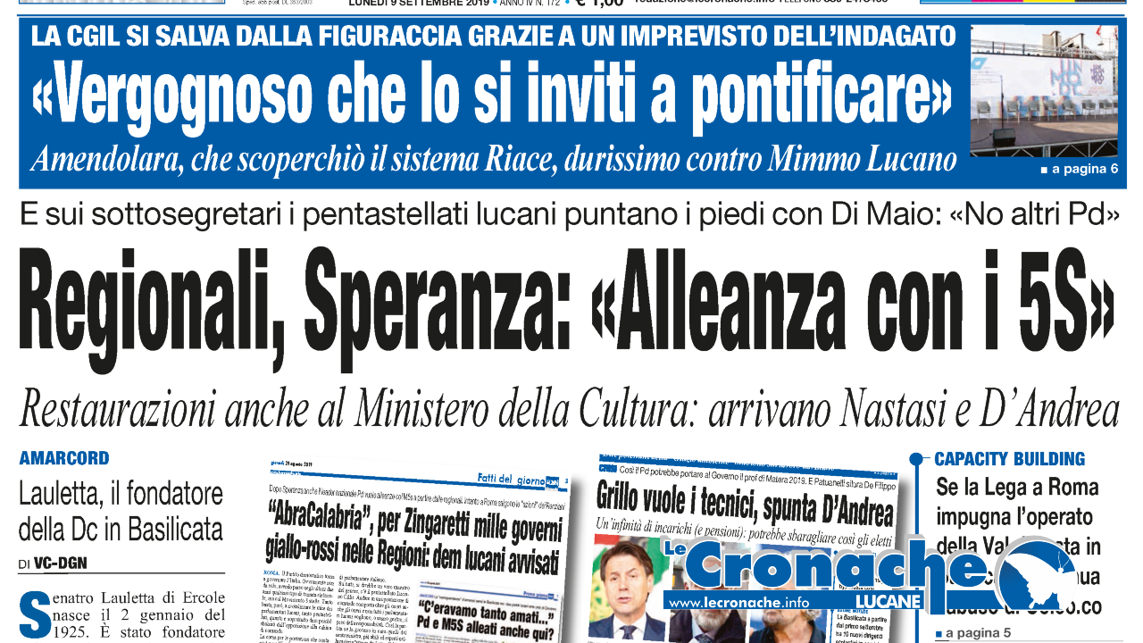 L'edizione del 9 settembre 2019