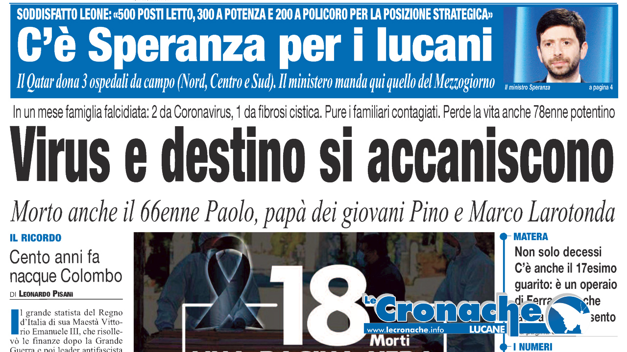 L'edizione del 11 aprile 2020