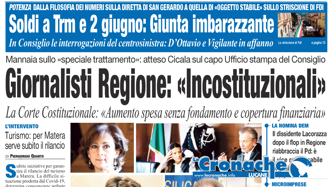 L'edizione del 13 giugno 2020