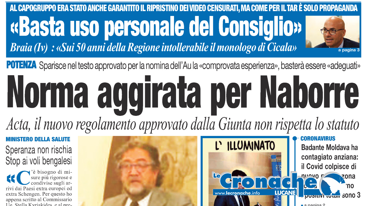 L'edizione del 9 luglio 2020