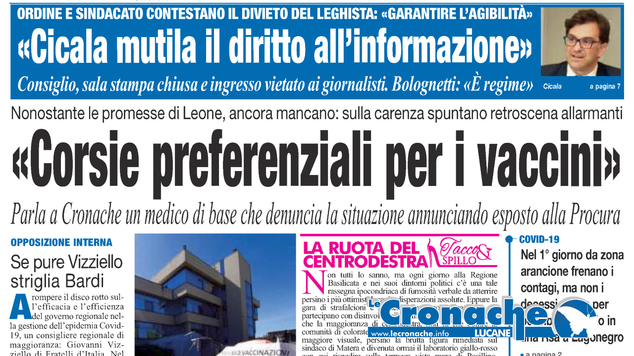 L'edizione del 12 novembre 2020